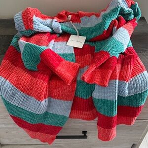 Colorful Striped Knit Sweater